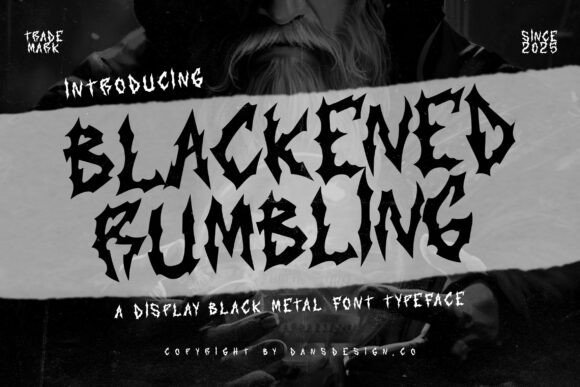 Blackened Rumbling: A Bold Blackletter Font for Web Design
