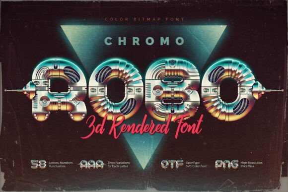 Chromo Robo: A Premium 3D Display Font for Futuristic Web Design