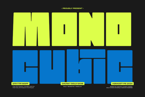 Mono Cubic: A Bold, Futuristic Display Font for Web Design