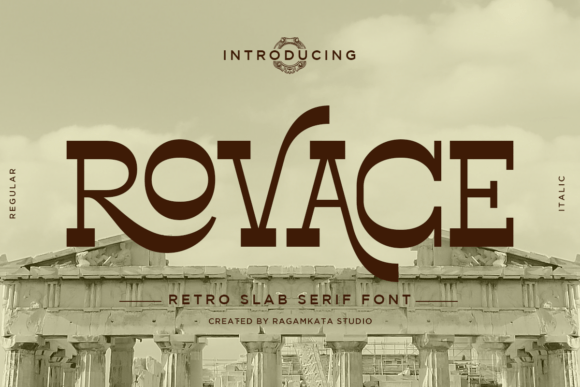Rovace: A Bold and Expressive Retro Slab Serif Font