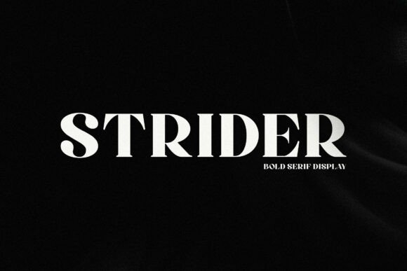 Strider: A Bold Serif Typeface for Editorial Impact