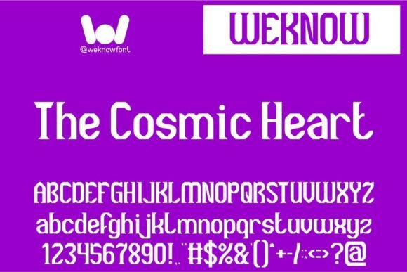 The Cosmic Heart: A Bold Serif Font for Crafters